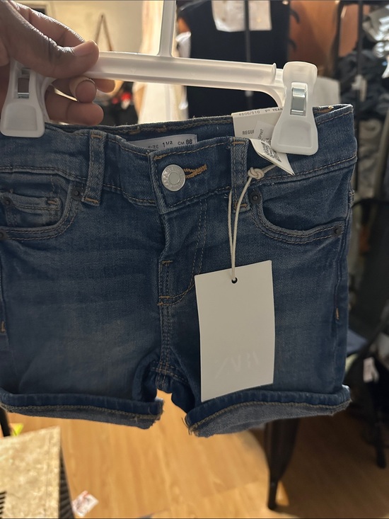 Zara Other - Zara Kids Dark Blue Roll-Cuff Denim Shorts